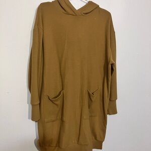 Who What Wear Tan Long Sleeve Dress